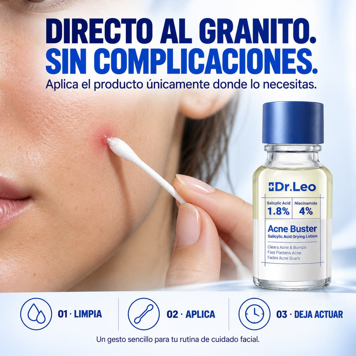 Loción Secante para Granos con Ácido Salicílico